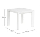 Set 2 Tavolini 40x40x35h cm Cruise Bianco