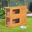 Gabbia per Conigli Conigliera da Esterno in Legno di Abete 90x45x90 cm 
