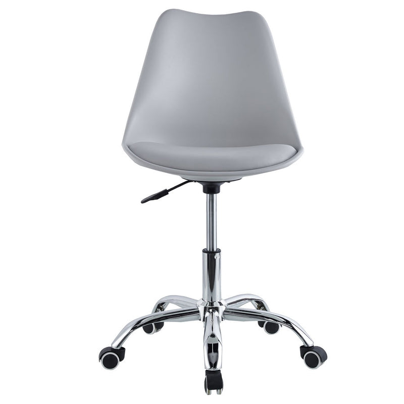 Sedia da Ufficio Operativa in Polipropilene e Similpelle Grigia