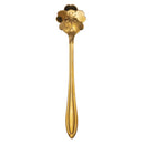 Set di Cucchiaini 6 Pezzi 12,5x2,5x0,5 cm in Acciaio Inox VdE Tivoli 1996 Luxury Foglie Oro
