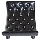 Divanetto Cuccia per Cani e Gatti in Similpelle e Legno Nero 58x43x25 cm 