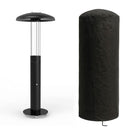 Stufa a Fungo a Pellet Max 7kW Struttura con Vetro Protettivo Lumea Nero      