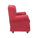 Poltrona Bergere 103x87x84 cm in tessuto bordeaux