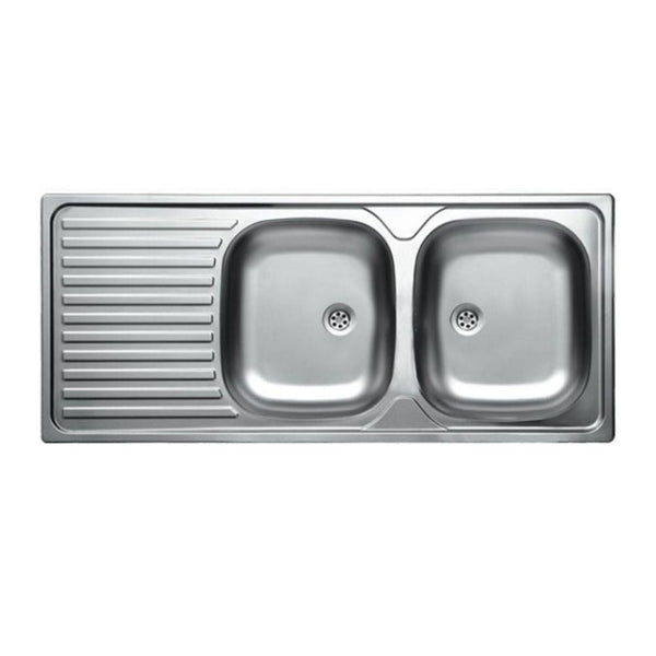 Lavello 116x50 cm 2 vasche e gocciolatoio sinistro online