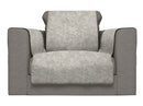 Copridivano con Copri Braccioli Seduta 60 cm in Poliestere e Cotone Beige