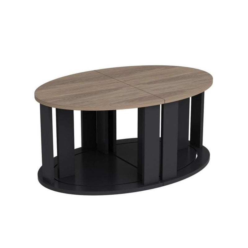 Set tavolini da salotto Antella nero e noce