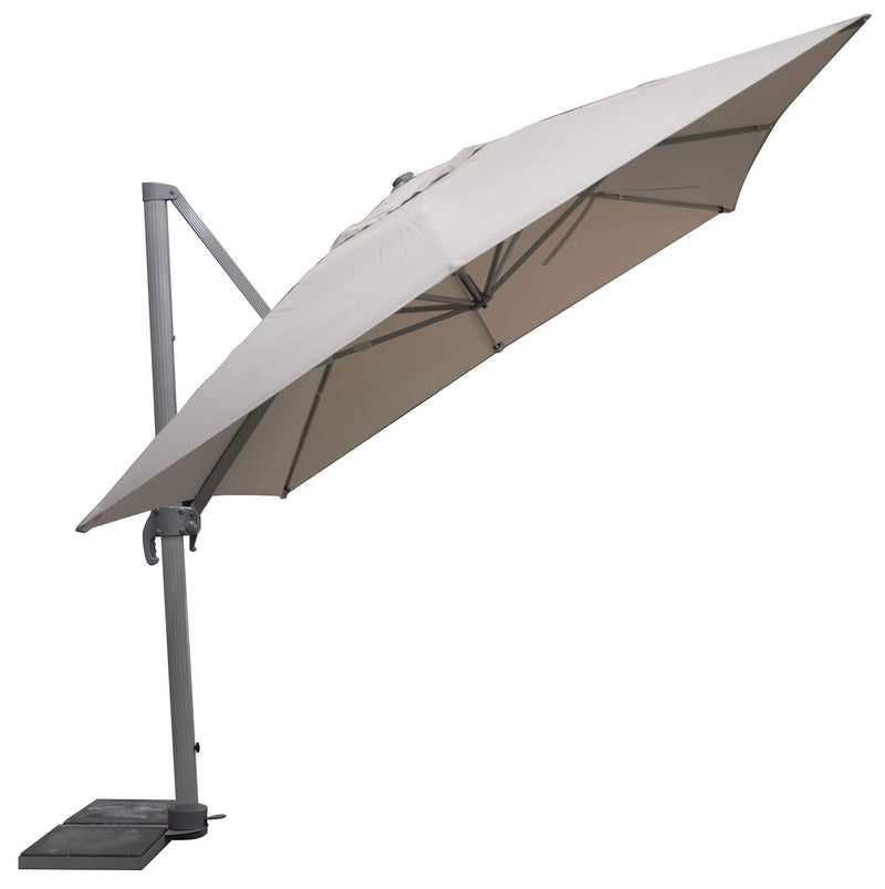 Ombrellone da Giardino Decentrato 3x3m in Alluminio Alba Grigio