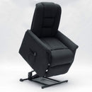 Poltrona Alzapersona Elettrica 1 Motore 80x86x107 cm in Tessuto Nero