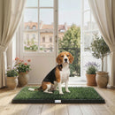 Tappetino Erboso Lavabile per Cani 76x50,5 cm con Erba Artificiale e Vassoio per Uso Interno ed Esterno       