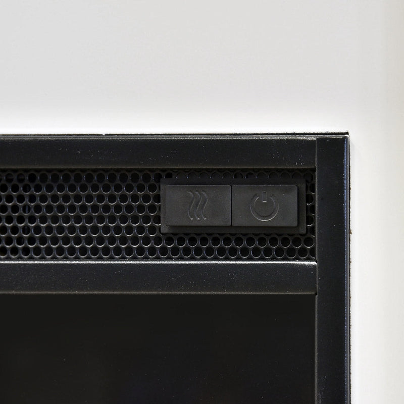 Camino Elettrico da Pavimento Effetto Fiamma 1500W Bianco