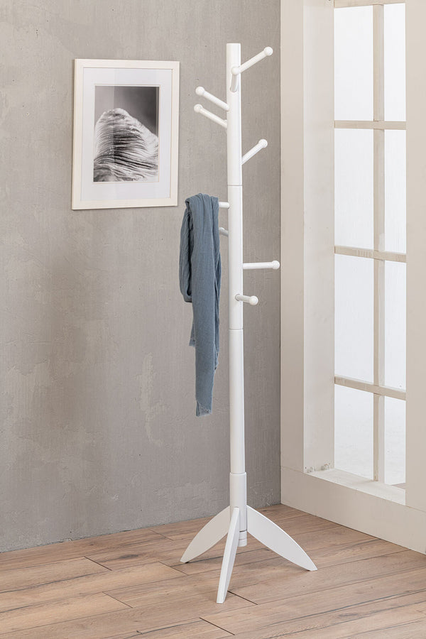 sconto Holzgarderobe 45x45x178 cm Rocket White