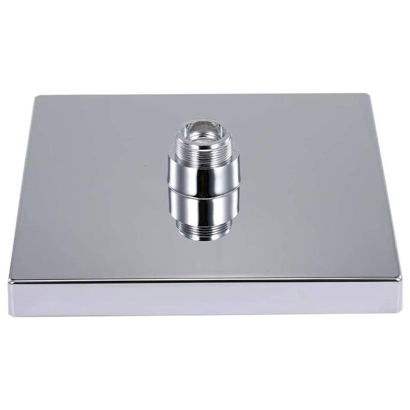 Soffione doccia quadrato fisso con 8 led RGB Cromoterapia in ABS ad alta pressione