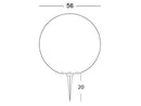 Sfera Luminosa da Giardino Ø56 cm in Resina 100W con Picchetto Sovil Bianco