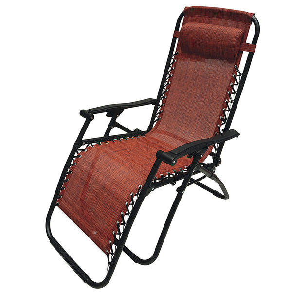 acquista Zero Gravity Klappsessel aus Eisen und Textilene Soriani Gran Relax Rio Rosso