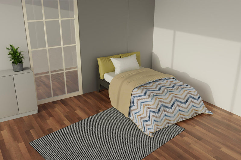 Trapunta Invernale Stampata in Microfibra 300gr Doubleface Hippy