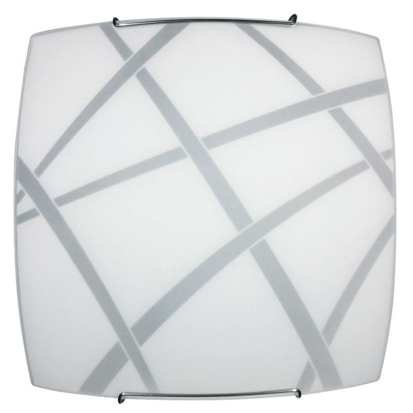 sconto Deckenleuchte 2xE27 Haken Draht Stahl Glasplatte Weiß E-Energy Clio