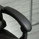 Sedia Poltrona da Ufficio Presidenziale 64.5x69x109-117 cm in Similpelle Nero