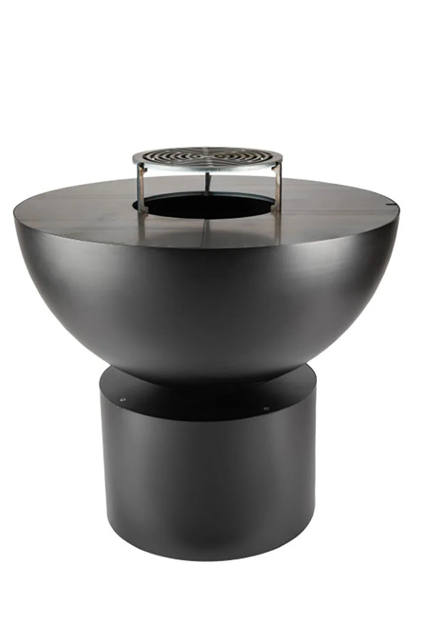 prezzo Barbecue a Legna Ø80x80 cm Primula in Acciaio Nero Alta Temperatura