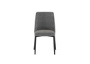 Set 4 Sedie Ambra 48x58,5x89 cm in Tessuto Easy-Clean Grigio Scuro       