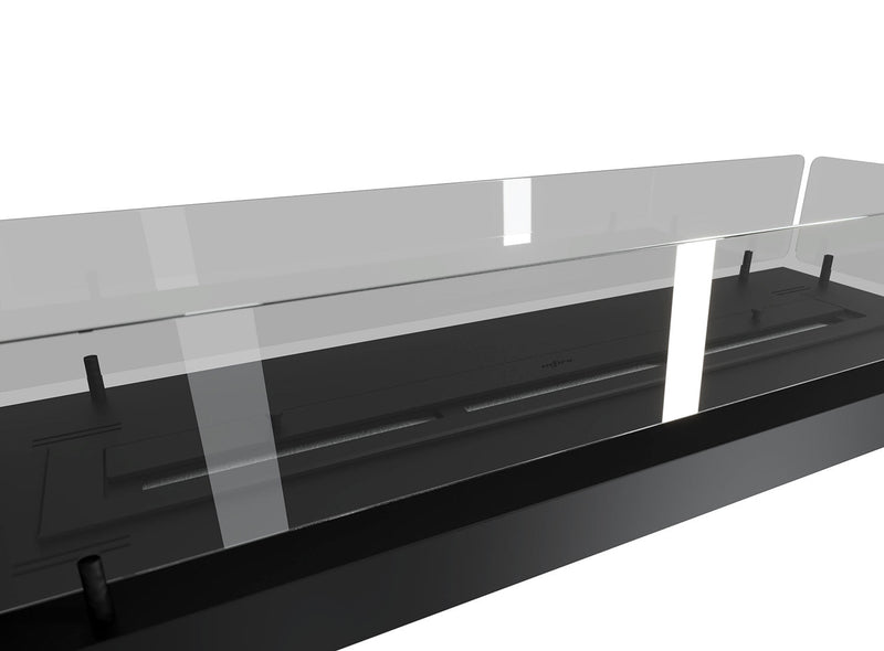 Camino a Bioetanolo Trifacciale da Incasso 100x50 cm Inside U 1000 V2 Nero con Vetro