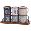 Set 6 Tazzine da Caffè con Stand Ø6x6 cm in Gres VdE Tivoli 1996 Urban Kitchen