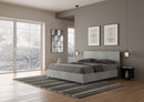Letto Matrimoniale Testata Dritta Demas Grigio Varie Misure