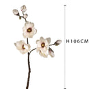 Magnolia Artificiale con 9 Fiori Artificiali Altezza 106 cm 