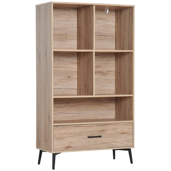 Bücherregal im nordischen Stil aus Eichenspanplatte 68,5 x 30 x 120,5 cm prezzo