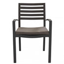 Poltrona Formentera con Cuscino 46x62x84 h cm in Alluminio Taupe