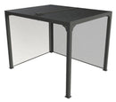 Pergola da Giardino 2,4x3x2,35 m in Alluminio con Tende Laterali Grigio Antracite