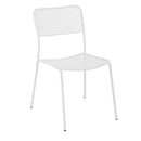 Set 4 Sedie da Giardino 44x45/60x81,5h cm in Metallo Aura Bianco