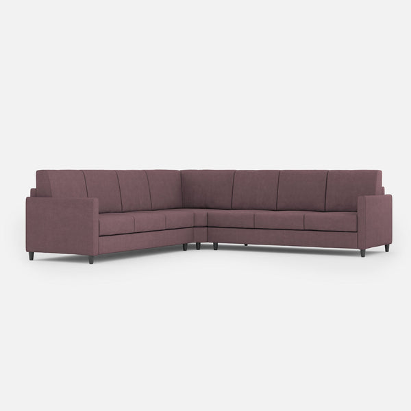 prezzo Divano Angolare 7 Posti 281x281x85 cm Karay in Tessuto Prugna