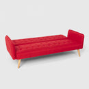 Divano Letto Clic Clac 172x86x80 cm in Tessuto Rosso