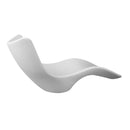 Lettino Chaise Longue da Giardino 212x89x103 cm in Polietilene Sined  Cassiopea Bianca