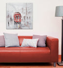 Dipinto su Tela Tram 80x3x80 cm in Legno e canvas