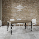 Tavolo Allungabile 160-420x90x77 cm Karamay Tortora Telaio Antracite 