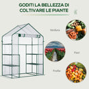 Serra da Giardino 142x73x195 cm Impermeabile e Anti UV Verde