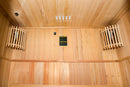 Sauna Finlandese ad Infrarossi 2 Posti 120x110 cm H190 in Legno di Abete Zen 2