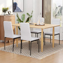 Set 4 Sedie 41x50x97 cm in Tessuto Bianco