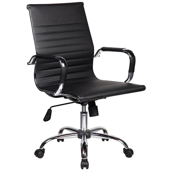 Chefsessel aus schwarzem Tosini Dallas Kunstleder sconto