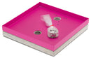 Base Portaciottolo per Fontane 40x40x8 cm in Metallo con Base in Cemento Belfer 42/BSE/10 Ciclamino