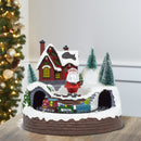 Villaggio Natalizio 20x20x16 cm con Trenino Luci Suoni e Movimento