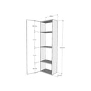 Mobile Alto Soggiorno 60x210,3x39,5 cm 1 Anta Noce 