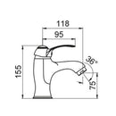 Rubinetto Miscelatore Monocomando Lavabo in Ottone Bologna Antico