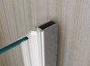Porta Parete Doccia 1 Anta a Libro in Cristallo Trasparente 6mm H190 Varie Misure