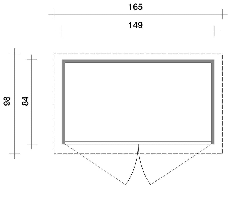 Casette Box da Giardino in Legno Porta Utensili 149x84x172 cm con 2 Porte Ecla Bianca