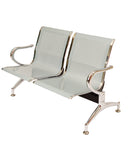 Panca per Sala Attesa 2 Posti in Acciaio da Ufficio Bozzini Silver