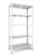 Scaffale a Incastro RAKO 100x40x187 cm 5 Ripiani Portata 100 kg in Metallo Bianco