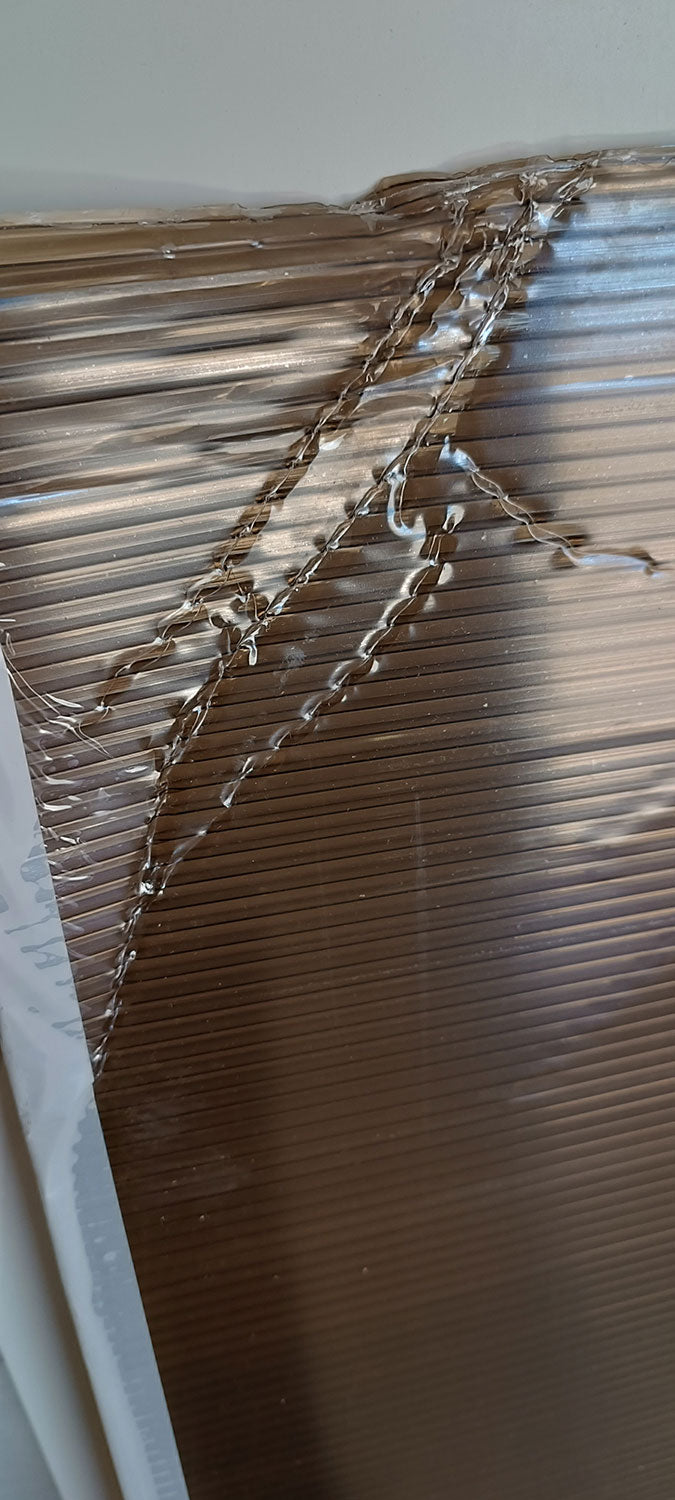 Pensilina Tettoia in Policarbonato Alveolare Fumè 120x100 cm Masi Marrone Seconda Scelta