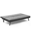 Divano Letto 175x80x73 cm in Similpelle Grigio